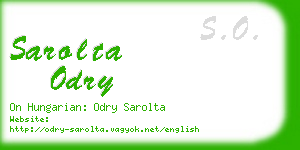 sarolta odry business card